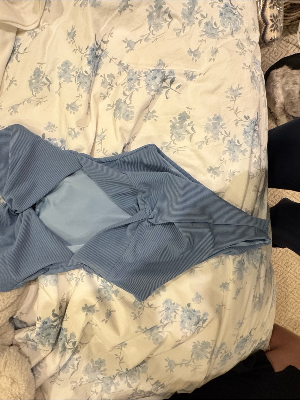 Free People Light Blue One-Piece Swimsuit